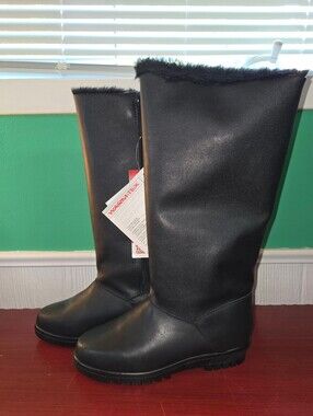 Toe Warmers NWT black Glacier Waterproof Sherpa Side Zip High Winter Boots 6W